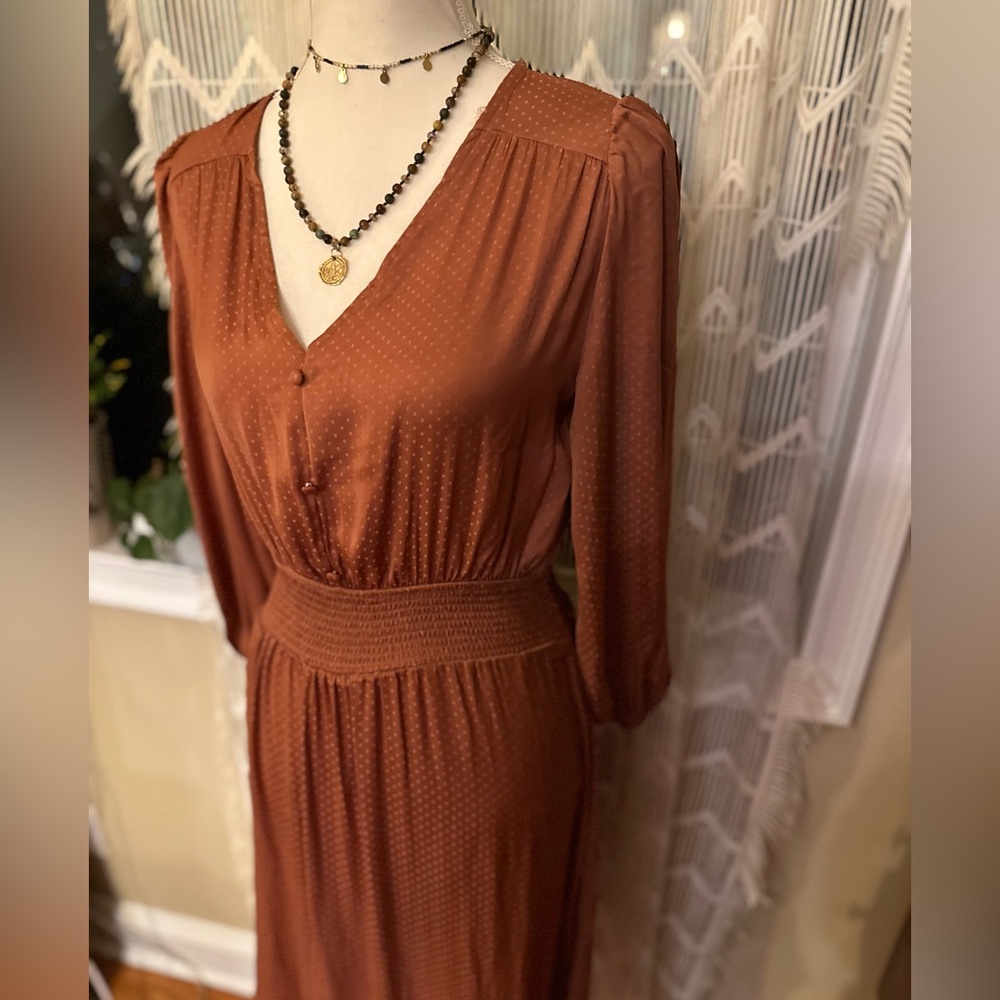 Elegant Rust Dress